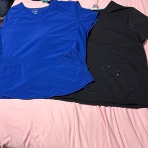 Blue and Black Women's Tops